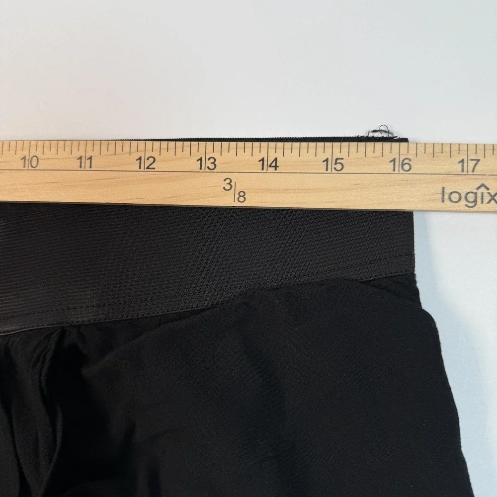 Mossimo Skirt Women's Large Black Draped‎ Tulip Wrap Mini Elastic Waist